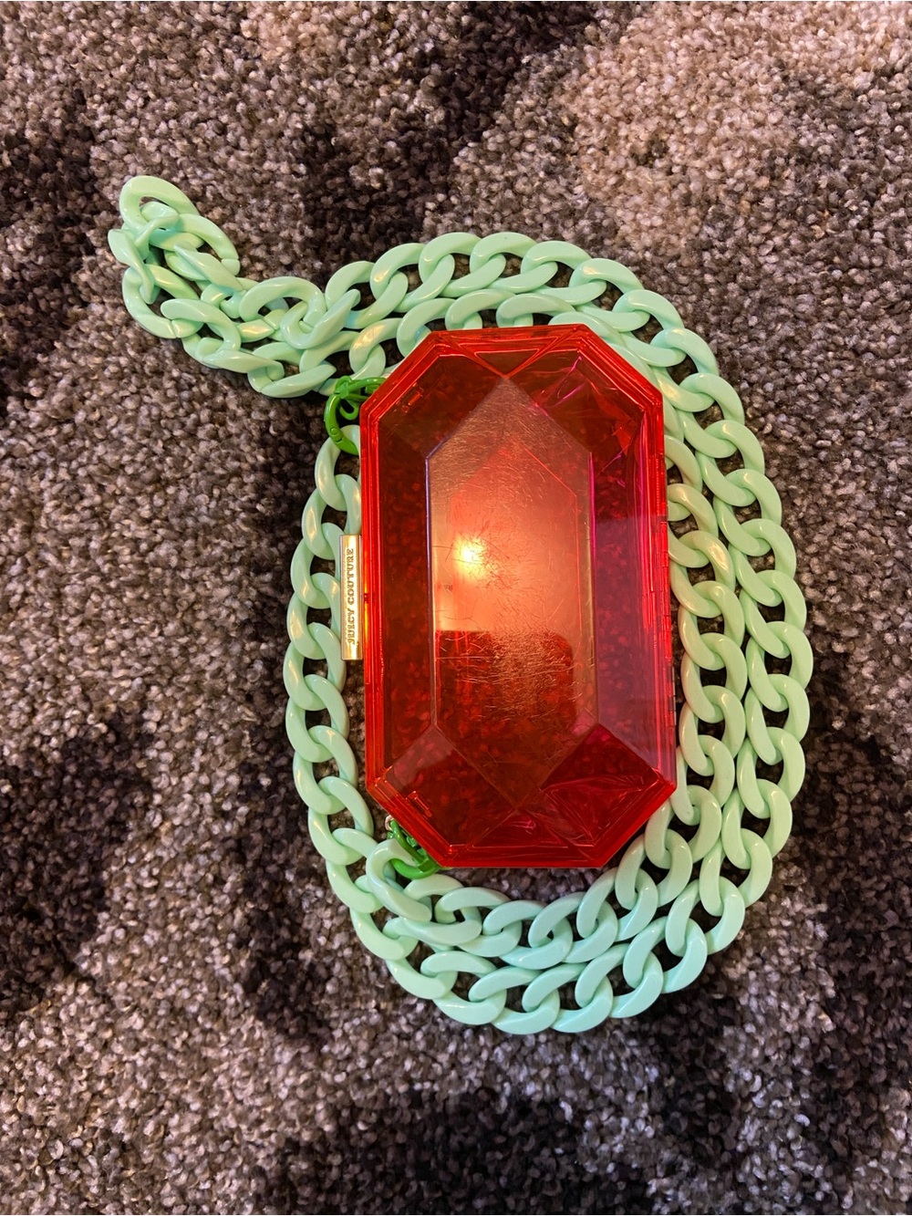 Couture minaudière juicy GEM acrylic lucite bag purse NeOn